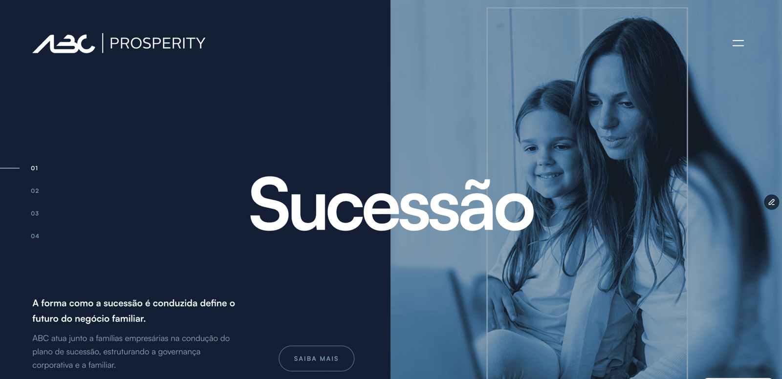 Site ABC Prosperity — capa oficial do projeto de governança familiar